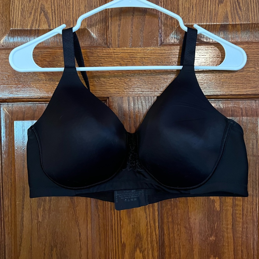 Vanity Fair Side Smoothing Bra 42C Satin Wireless Molded Cup Adjustable 71380